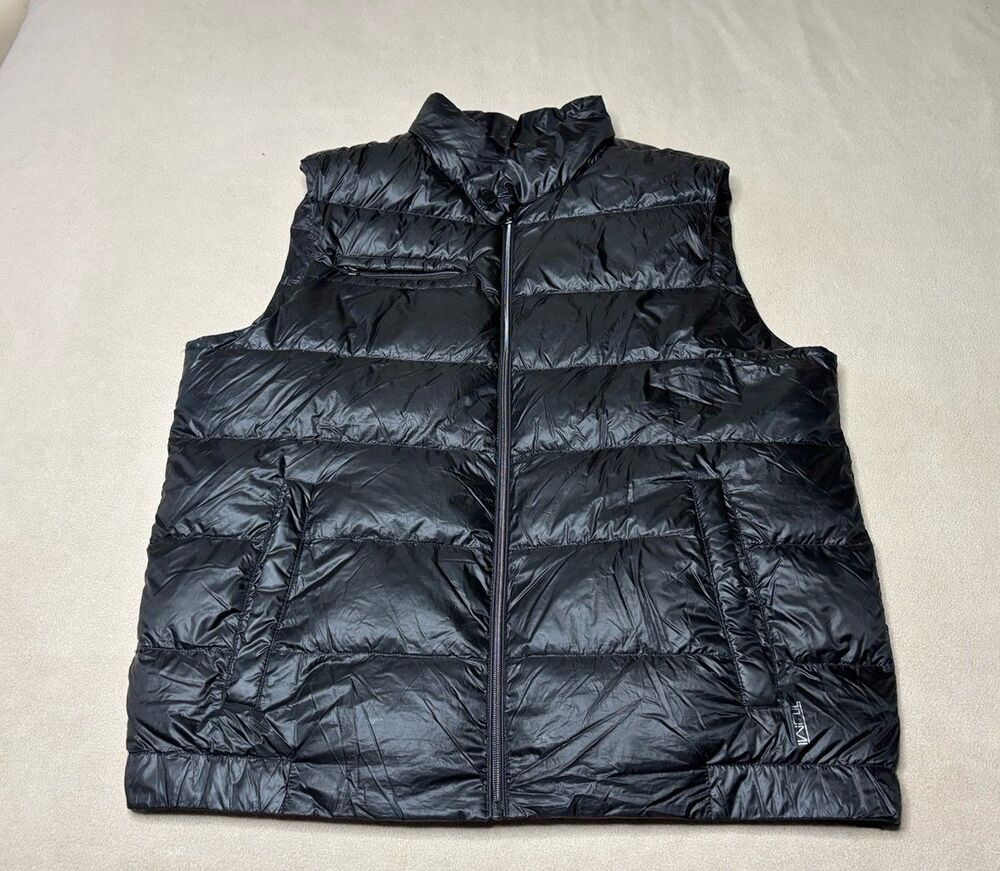 Tumi Pax Packable Down Puffer Vest Pillow Mens Size XL Black